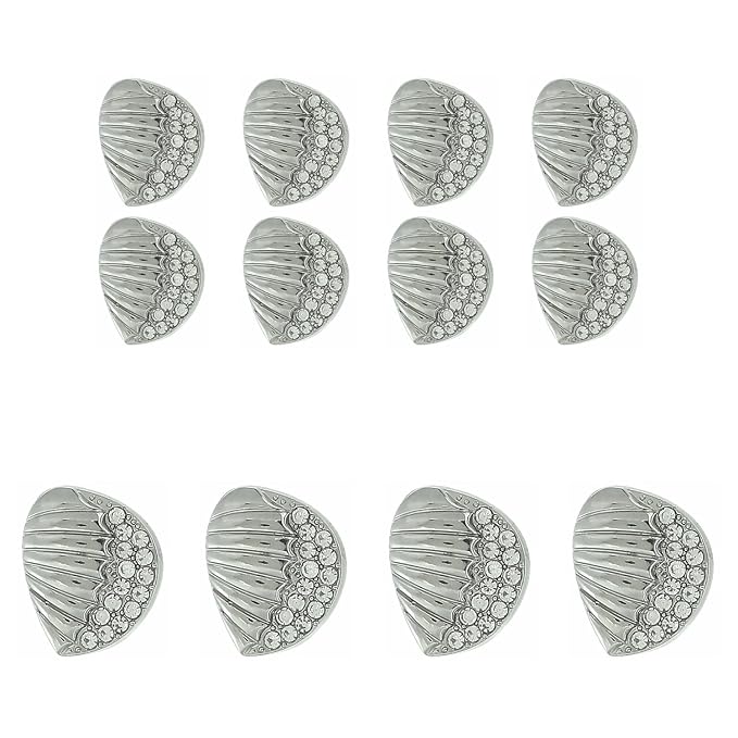 Intricate Seashell Design Metal Buttons