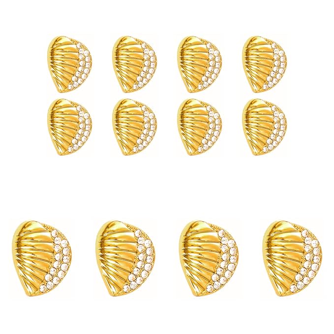 Intricate Seashell Design Metal Buttons