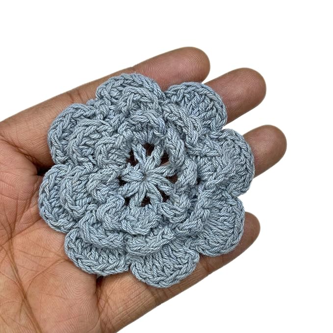 Crochet Flower Sew On Applique Patches