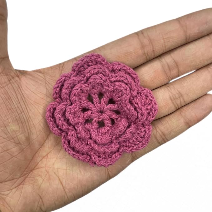 Crochet Flower Sew On Applique Patches