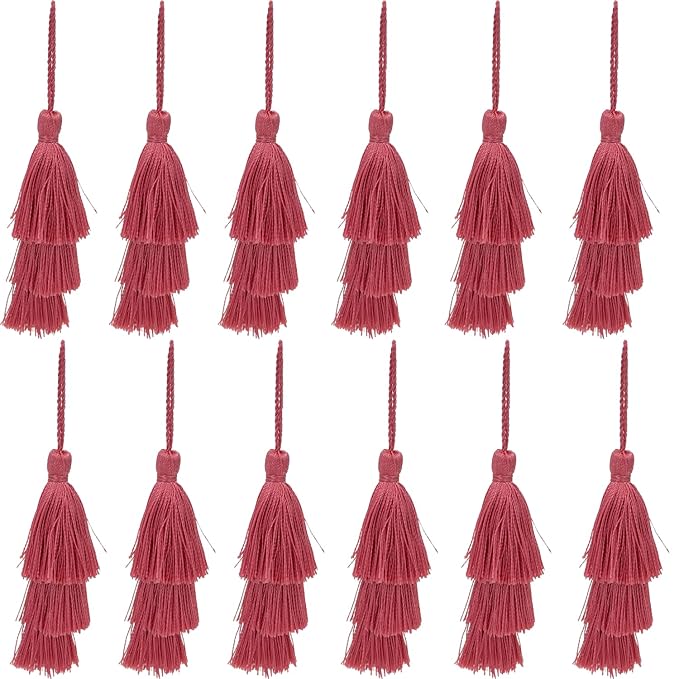 Fuchsia Tassel Set