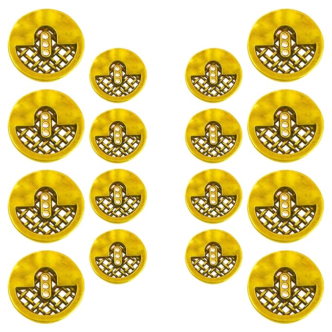 Metal Buttons Mesh Pattern