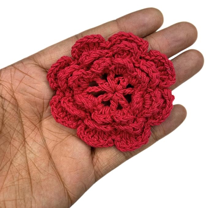 Crochet Flower Sew On Applique Patches