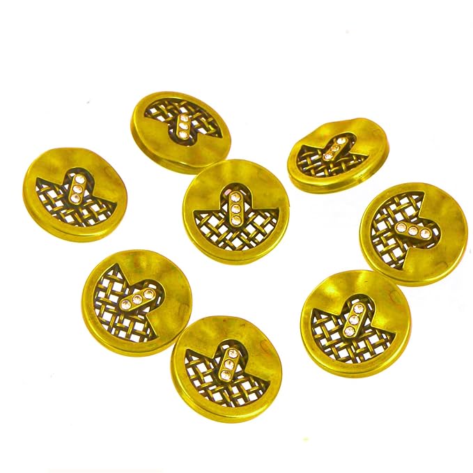 Metal Buttons Mesh Pattern