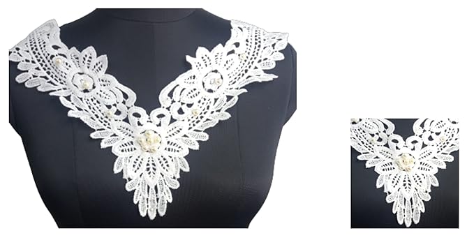 Lace Panelled Bib Neckline