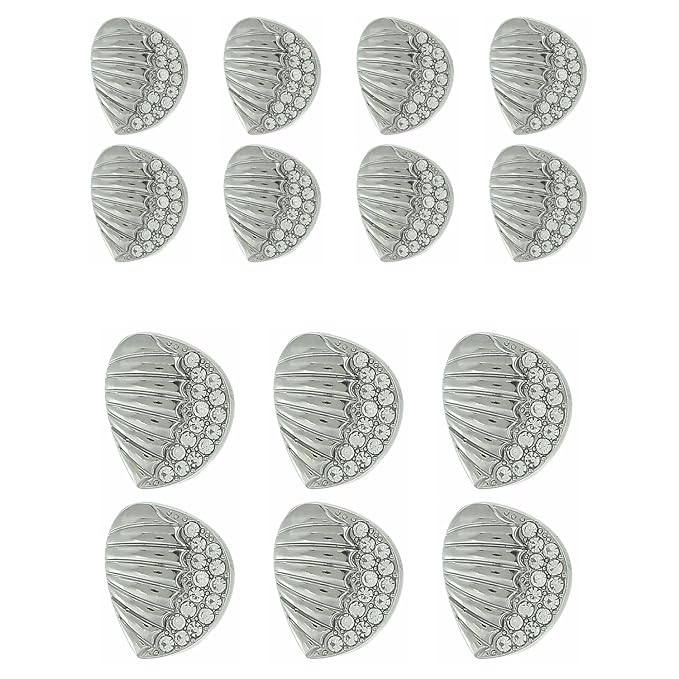 Intricate Seashell Design Metal Buttons