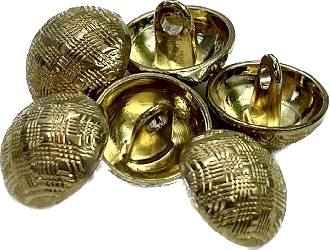 Gold Diamond-Pattern Shank Metal Buttons for shirt/kurti