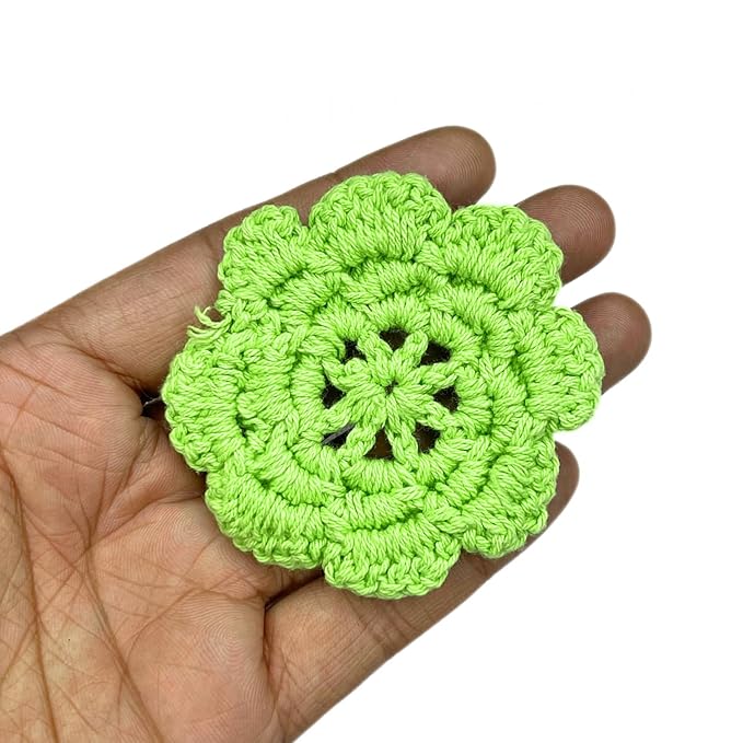 Crochet Flower Sew On Applique Patches