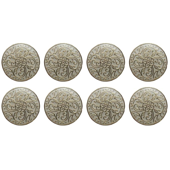 Floral Elegance Metal Buttons