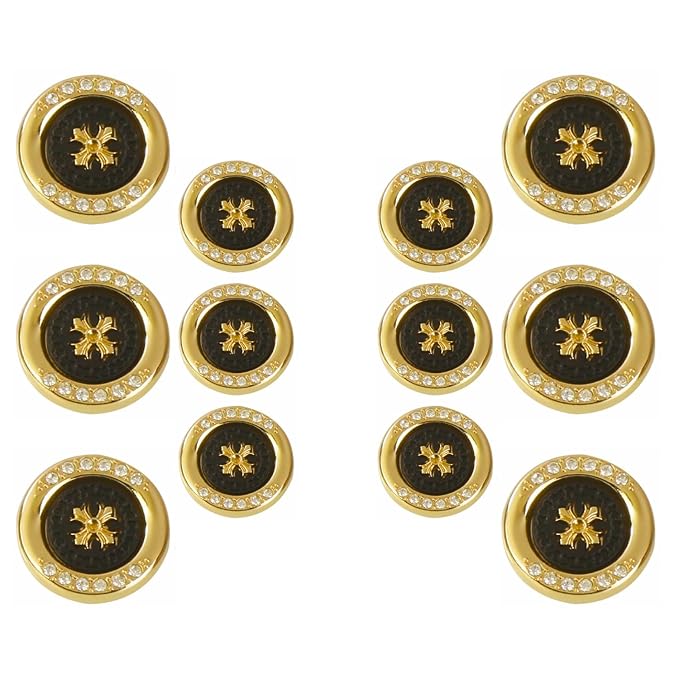 Diamond surrounded cross design buttons