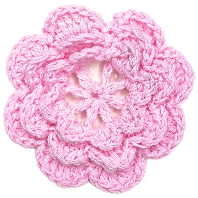 Crochet Flower Sew On Applique Patches