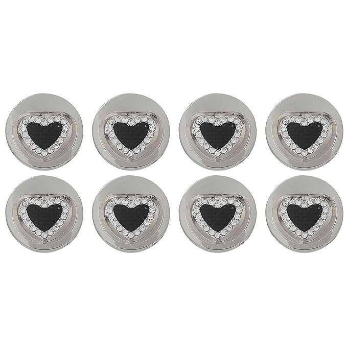 Gold Metal Buttons Heart Centers