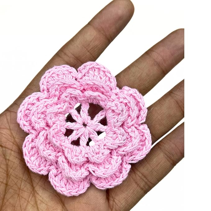 Crochet Flower Sew On Applique Patches