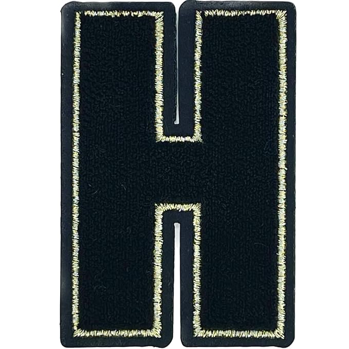 Letter H Hot fix Or Sew Patch