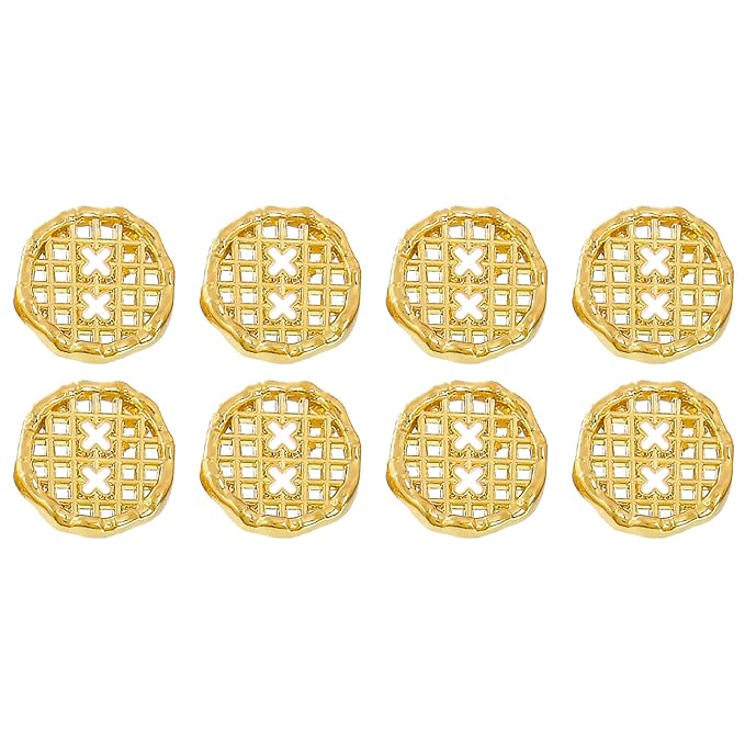 Grid Openwork Metal Buttons