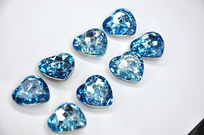 Crystal Blue Acrylic Buttons