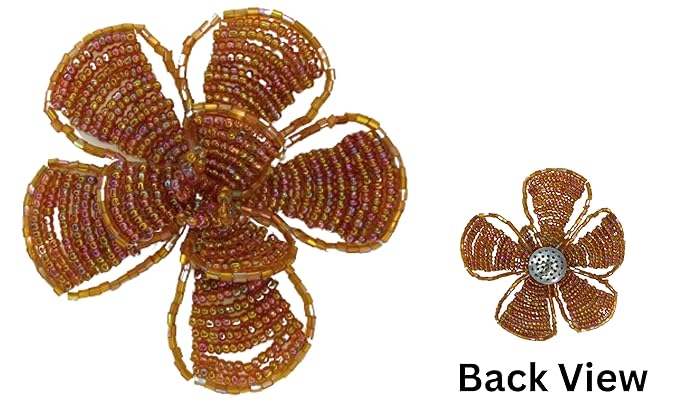 3D Beaded Floral Sew Patch