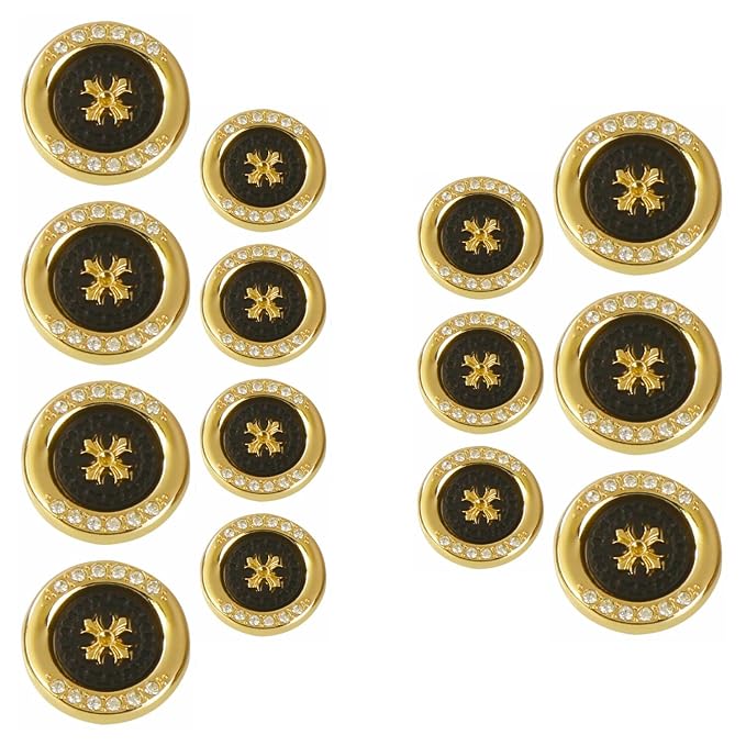 Diamond surrounded cross design buttons