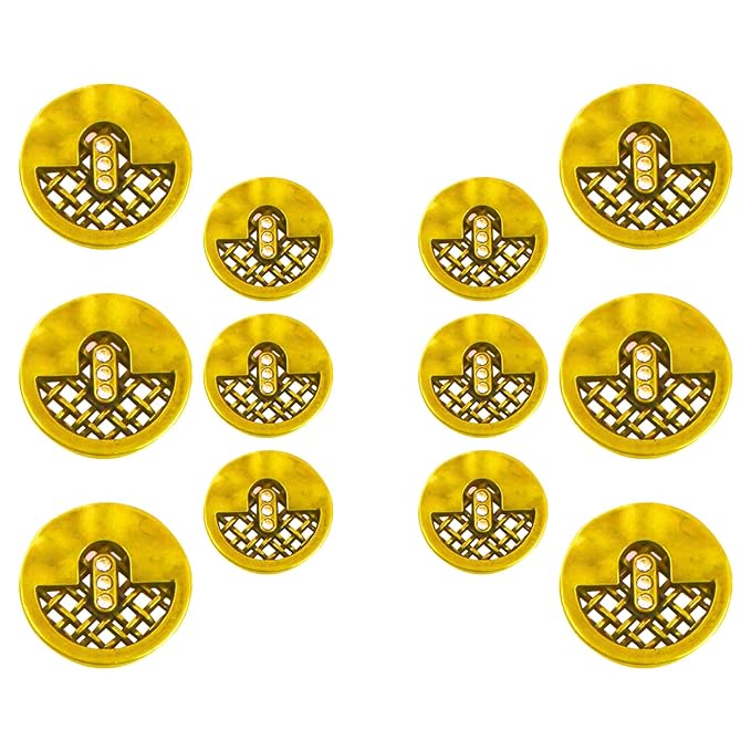 Metal Buttons Mesh Pattern