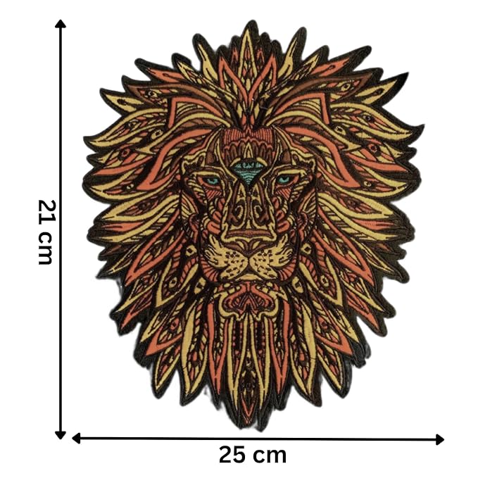 Multicolor Lion Embroidery Sew Patch