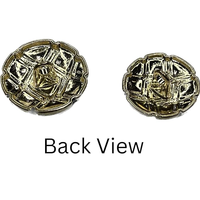 Metallic Maze Design Metal Buttons