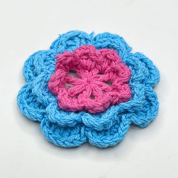 Flower Layered Crochet Sew Patches