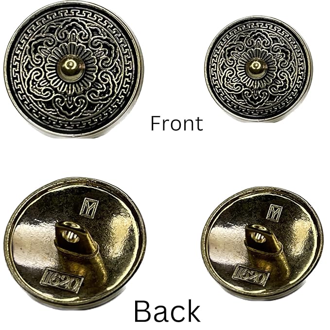 Floral Flair Metal Buttons