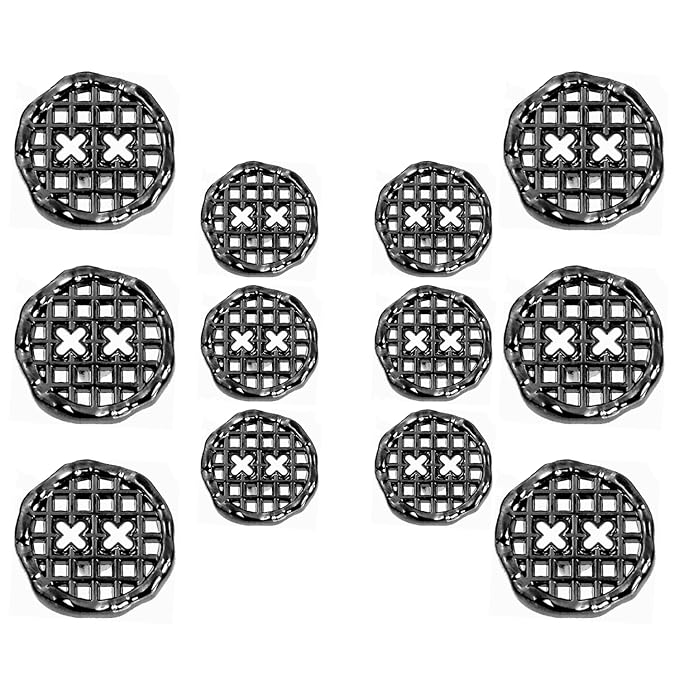 Grid Openwork Metal Buttons