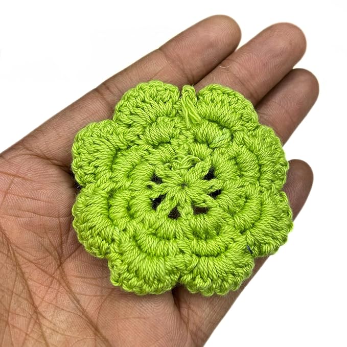 Crochet Flower Sew On Applique Patches