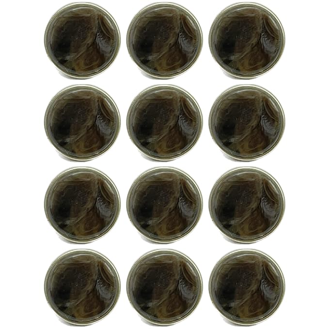 12 Pcs Shirt Shank Button Marble Finished Resin Textured for Mens and Women