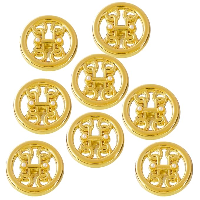 Pearl and Gold Metal Buttons