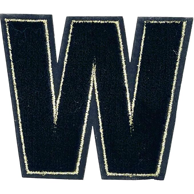 Letter V Hot fix Or Sew Patch