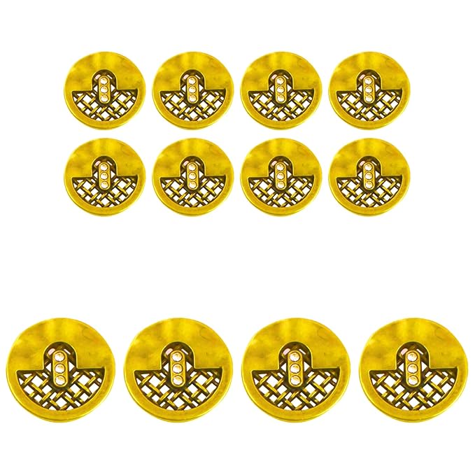 Metal Buttons Mesh Pattern