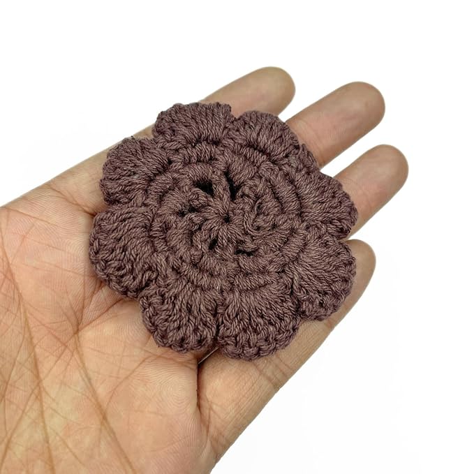 Crochet Flower Sew On Applique Patches