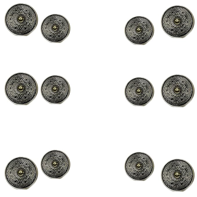 Floral Flair Metal Buttons