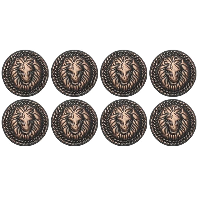 Lion Head Design Metal Buttons