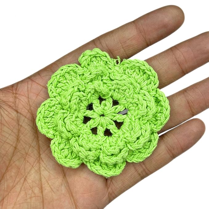 Crochet Flower Sew On Applique Patches