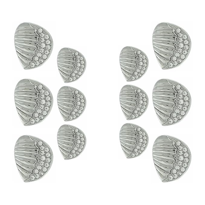 Intricate Seashell Design Metal Buttons