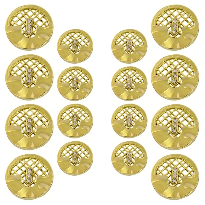 Metal Buttons Mesh Pattern