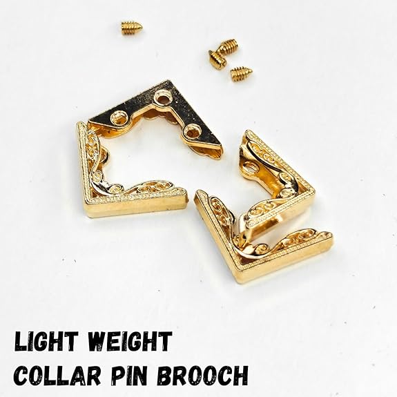 Stylish Golden Elegance Collar Tip