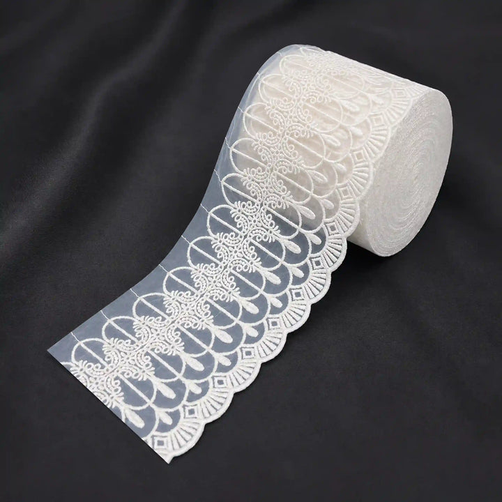 Architectural Arch and Fan Organza Lace | 2 Meters | CE-15