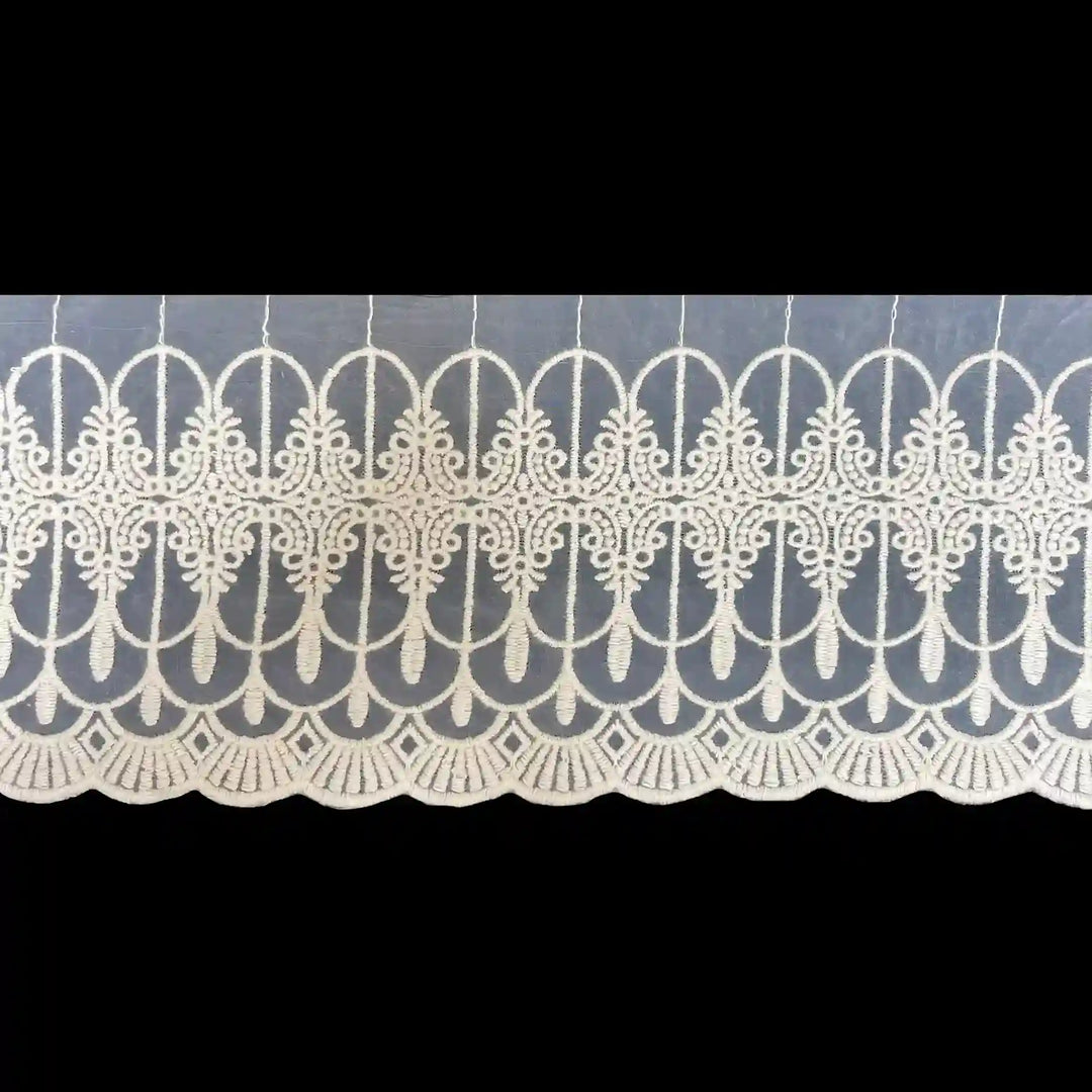 Architectural Arch and Fan Organza Lace | 2 Meters | CE-15