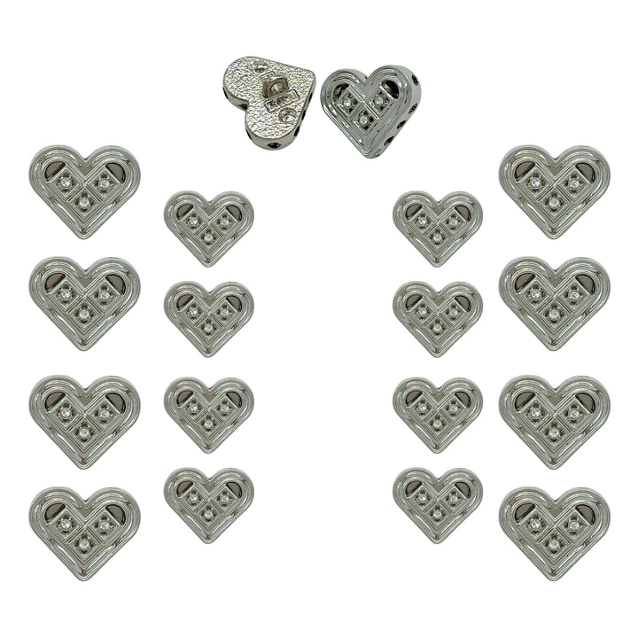 Decorative Heart Button for Crafts