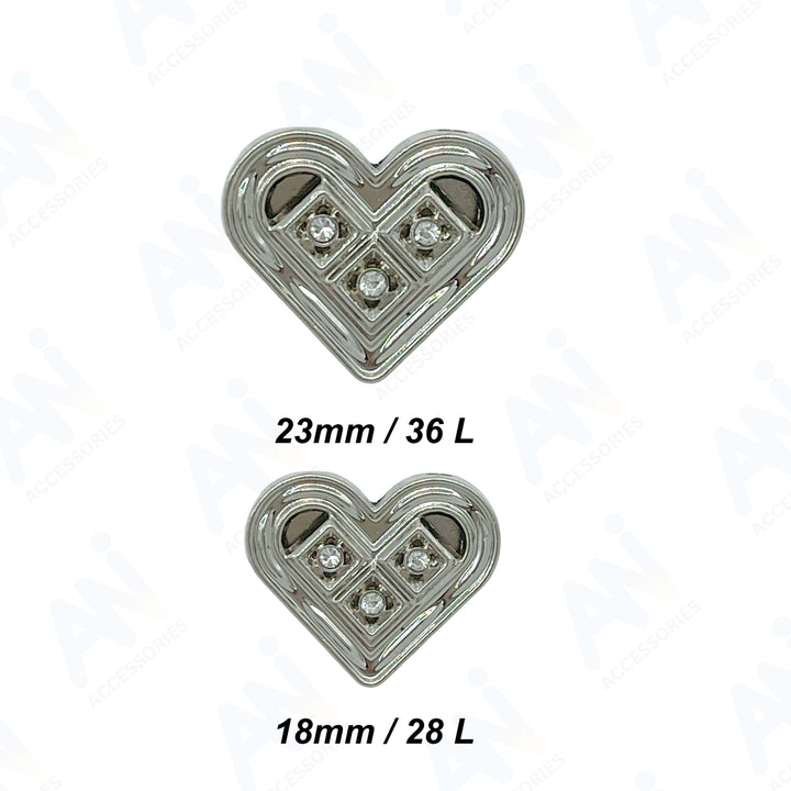 Decorative Heart Button for Crafts