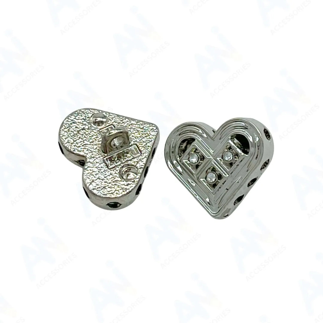 Decorative Heart Button for Crafts | 18mm(28L) & 23mm(36L)