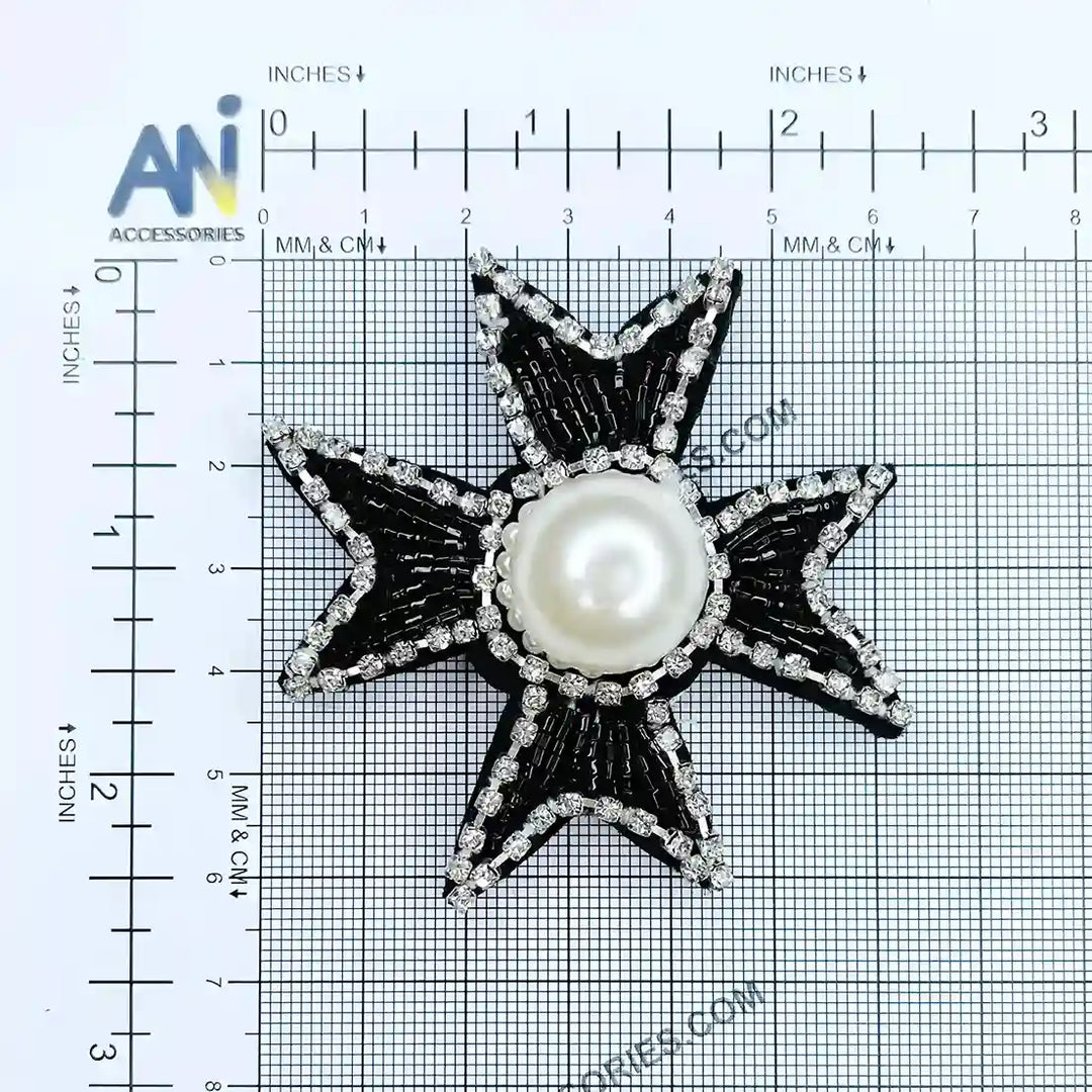 Pearl Cross Applique Patch