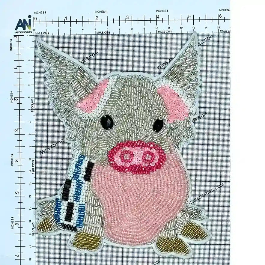 Whimsical Sew Pig Patch