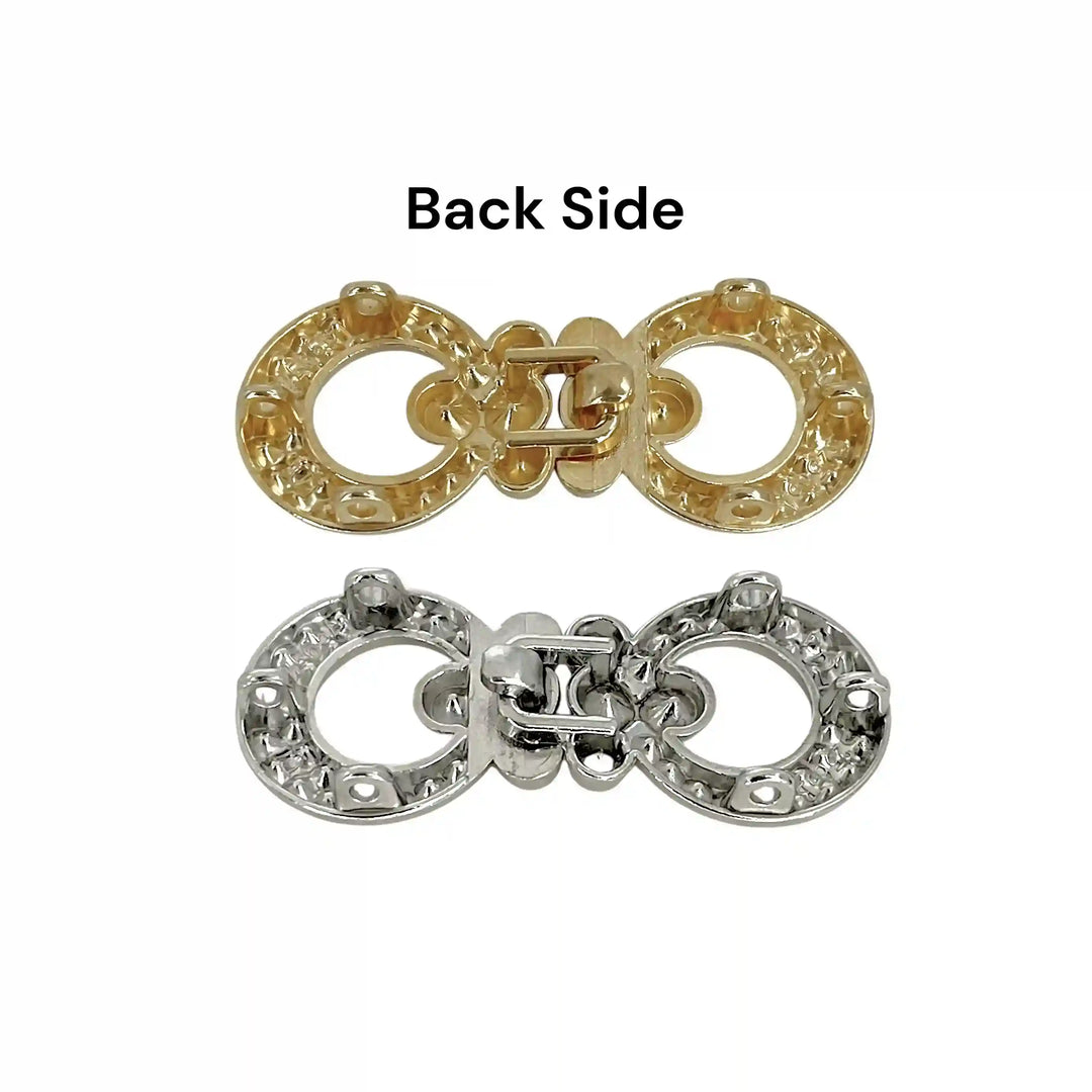 Rhinestone-Paved Infinity Frog Buttons