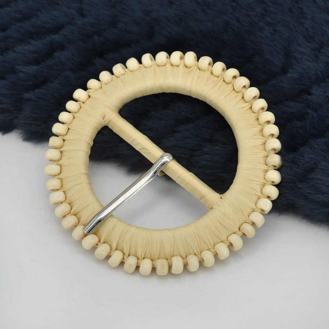 Artisan Boho Aesthetic Raffia Buckle
