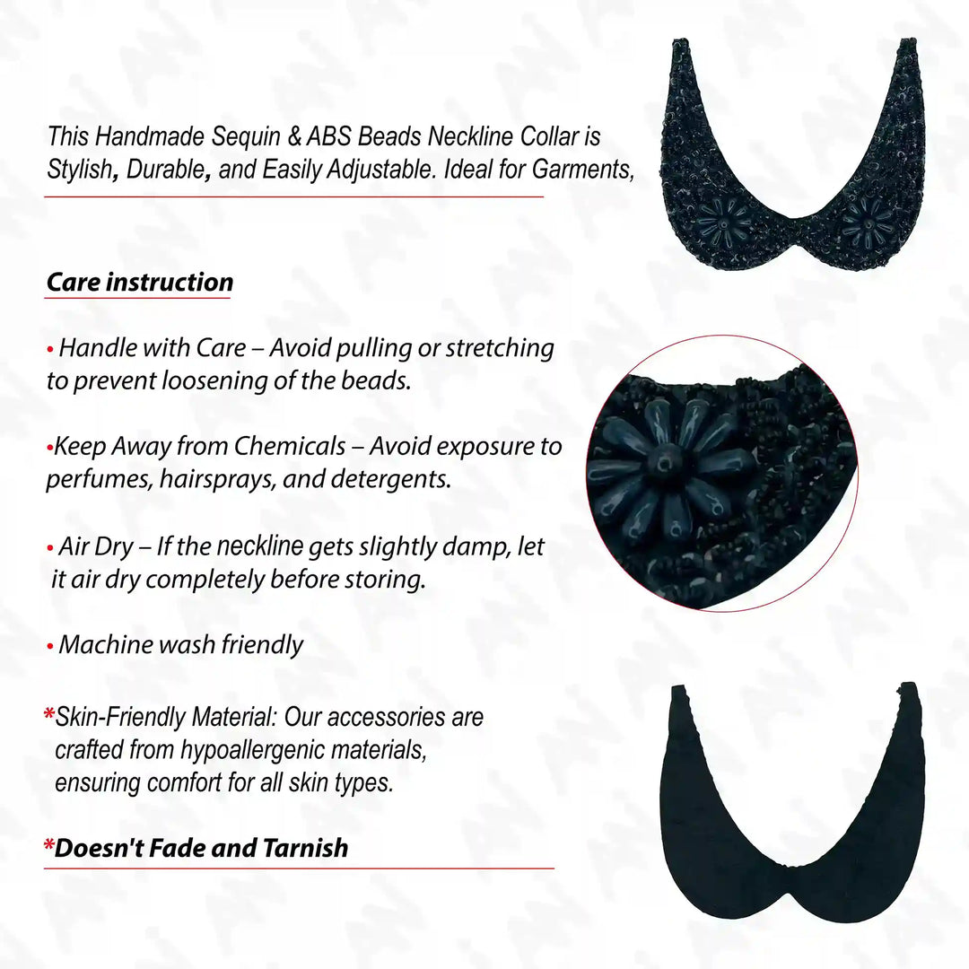 Scalloped Peter Pan Collar Neckline Applique